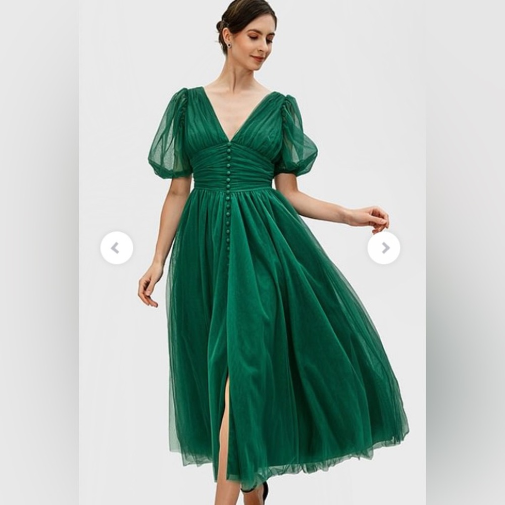Eshakti green dress NWOT